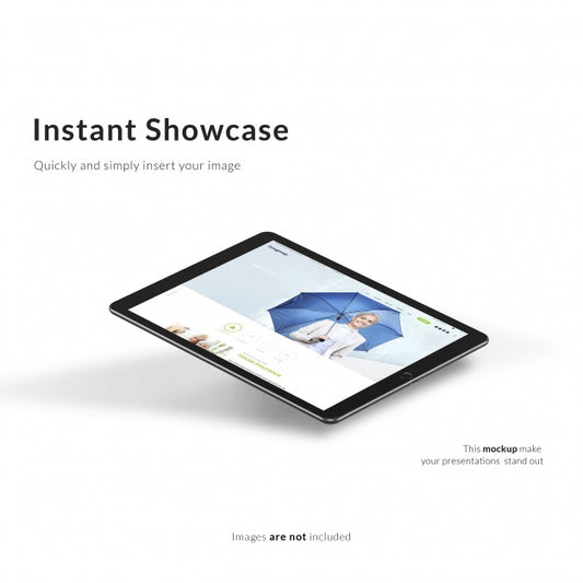 Free Black Tablet On White Background Mock Up Psd