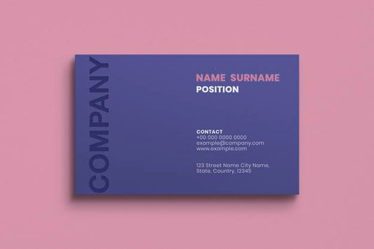 Free Blank Business Card Mockup Design Psd