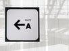 Free Blank Signboard Mockup On A Glass Wall Psd