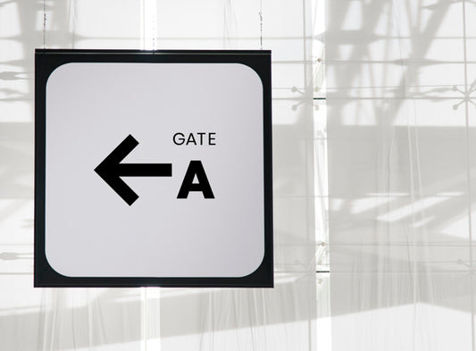 Free Blank Signboard Mockup On A Glass Wall Psd