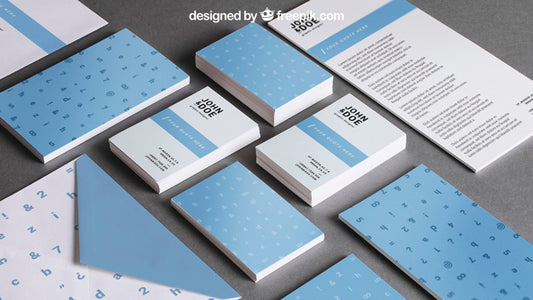 Free Blue Stationery Mockup Psd