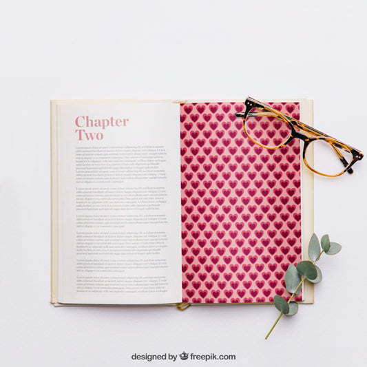 Free Book And Leaves Mockup Psd
