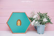 Free Botanical Mockup With Frame And Flower Pot Psd