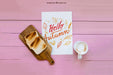 Free Breakfast Mockup With Toast Psd