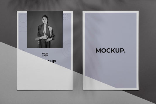Free Brochure Shadow Overlay Mock Up Psd