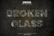 Free Broken Glass Text Effect Psd