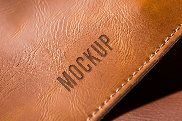Free Brown Leather Surface Mock-Up Psd