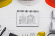 Free Business Mockup With Spiral Notebook Psd