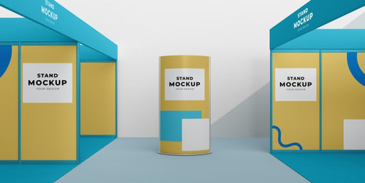 Free Business Stand And Booth Mock-Up Psd