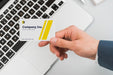 Free Businessman With Business Card Mockup Psd