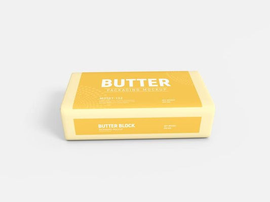 Free Butter Block Bar Packaging Mockup Psd