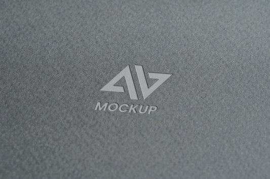 Free Capital Letter Mock-Up Logo Design On Minimalist Grey Paper Psd