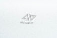 Free Capital Letter Mock-Up Logo Design On Minimalist White Paper Psd