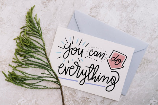 Free Card And Envelope Mockup With Nature Concept Psd