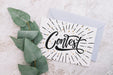 Free Card And Envelope Mockup With Nature Concept Psd