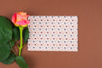 Free Card Mockup With Rose Psd