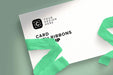 Free Card With Ribbons Mockup Psd
