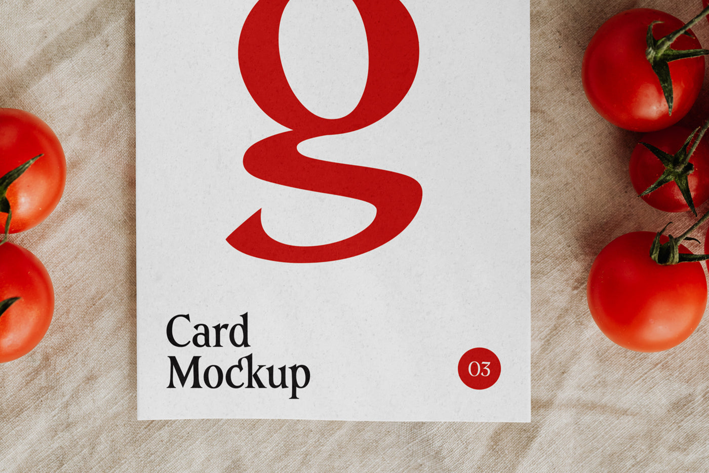 Free Card With Tomato Mockup