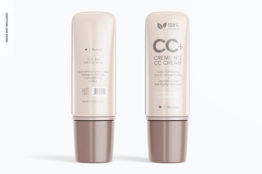 Free Cc Cream Bottles Mockup, Vista Frontal Psd