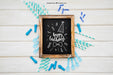 Free Celebration Decoration With Vertical Slate Psd