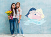 Free Children Holding Each Other With Wall Mock-Up Psd
