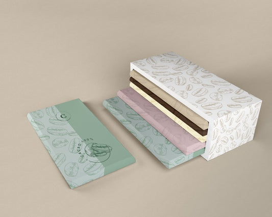 Free Chocolate Wrapping Paper And Box Design Psd