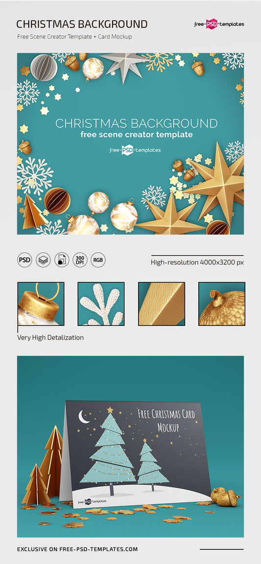 Free Christmas Background Scene Creator Template
