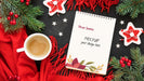 Free Christmas Eve Elements Composition With Notepad Mock-Up Psd