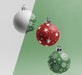 Free Christmas Globes With Snowflakes Psd