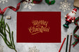 Free Christmas Holiday Greeting Design Mockup Psd