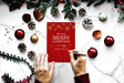 Free Christmas Holiday Greeting Design Mockup
