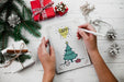 Free Christmas Mockup With Spiral Notepad Psd