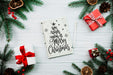 Free Christmas Mockup With Spiral Notepad Psd