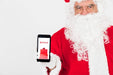 Free Christmas Sale Mockup With Santa Psd
