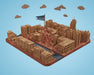 Free Cities Miniatures Model On Table Psd