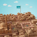 Free Cities World Day 3D Model With Mock-Up Psd