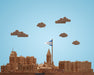 Free Cities World Day Buildings Model Miniature Psd