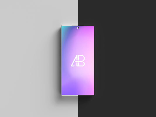 Free Clay Galaxy Note 10 Pro Top View Mockup