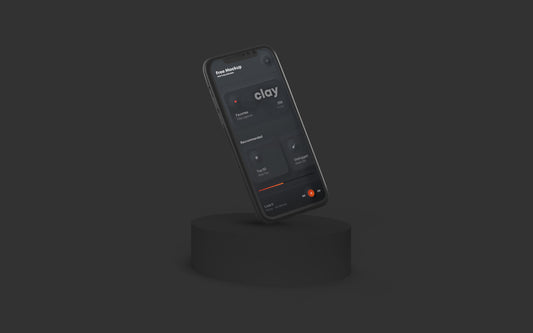 Free Clay Phone Scene Mockup