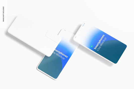 Free Clay Smartphone Mockup, Top View Psd