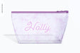 Free Clear Cosmetic Bag Mockup, Front View Psd