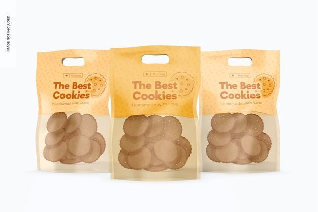 Free Clear Pouch Bags Set Mockup Psd