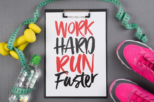 Free Clipboard Mockup With Fitness Concept Psd