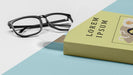 Free Close-Up Book Mock-Up With Glasses Psd