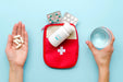 Free Close-Up Hands With Medicine And Glass Psd