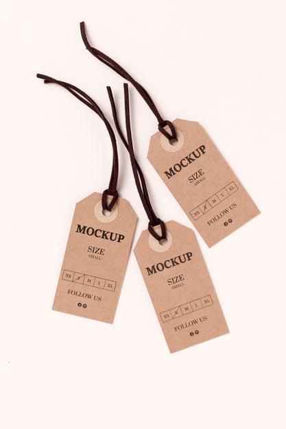 Free Clothing Size Tag Mock-Up Psd