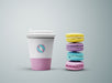 Free Coffee Cup & Cookies Mockup
