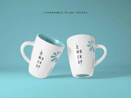 Free Coffee Mug Mockup With Editable Color Psd