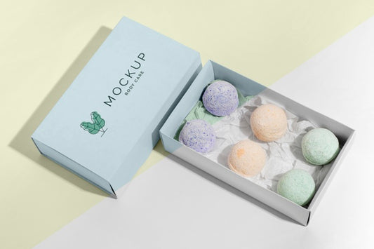 Free Colorful Bath Bombs In Box Psd
