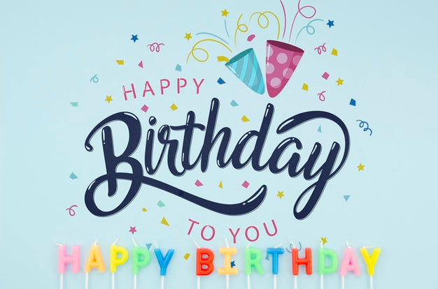 Free Colorful Concept For Birthday Party Psd